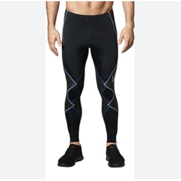 CW-X Men's Stabilyx Joint Support Compression Sports Tights black blue medium - Picture 5 of 5